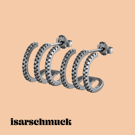 Ohrstecker | schwarz | Cubic Zirkonia