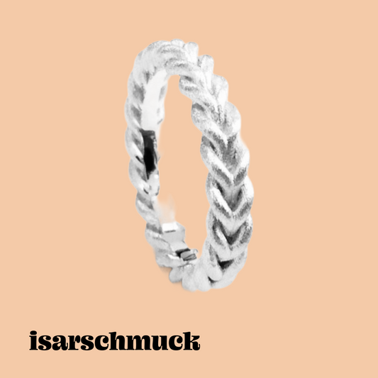 Zopfring „Monaco“ in 935 Silber || HANDMADE in München