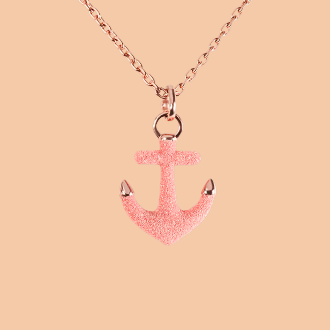 Kette | Sternenglanz rosa | Anker | Rotgold
