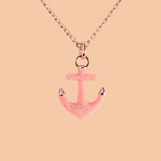 Kette | Sternenglanz rosa | Anker | Rotgold